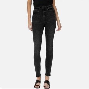 Flying Monkey Sz 32 NWOT Stretchy Black Acid Wash Jeans High Rise Skinny